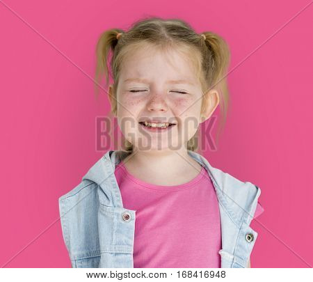 Little GIrl Smiling Happiness Playful Twintail Hairstyle