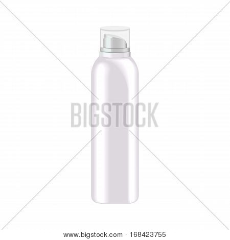 Realistic Cosmetic bottle. Container for cream, foams and other cosmetics. Template For Mock up Your Design. vector illustration.
