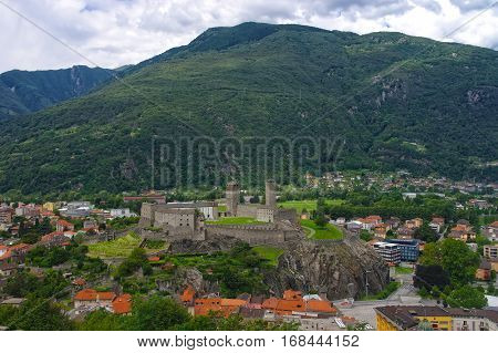 Aerial View Of Bellinzona, Switzerland