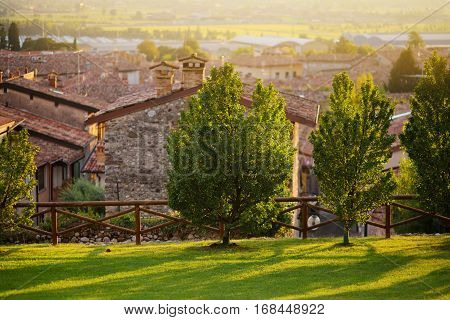 Beautiful Sunset View Of Lonato Del Garda, A Town And Comune In The Province Of Brescia, In Lombardy