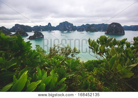 Beautiful View Of Halong Bay, Vietnam, Unesco World Heritage Site, Scenic View Of Islands, Southeast