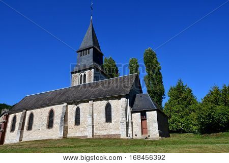 Radepont France - september 7 2016 : the Saint Germain church