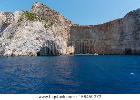 Beautiful caves from Zakynthos island in Greece