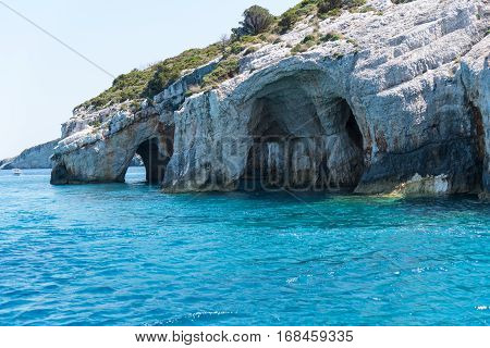 Amazing Caves in Zakynthos Island from Greece