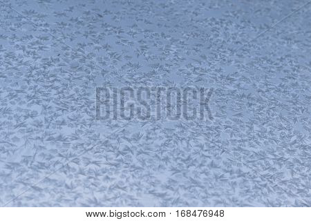 Frosted glass at -5 Celsius degrees. Winter at the Krasnodar, south Russia.