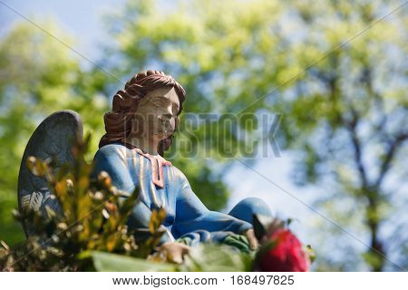 Old Statue On Grave In Lviv