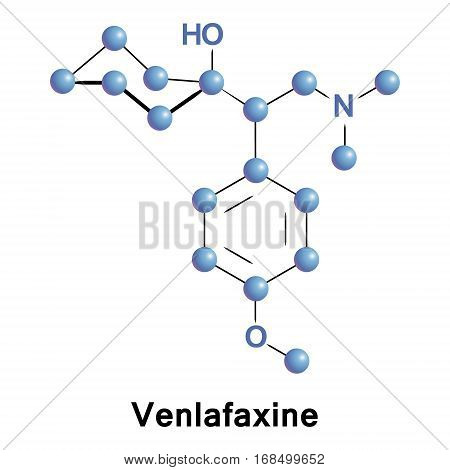 Venlafaxine is an antidepressant of the serotonin-norepinephrine reuptake inhibitor class. It ups concentrations of the neurotransmitters serotonin and norepinephrine in the body and the brain