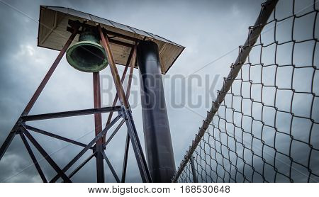 A big bronse bell used at a lighthouse