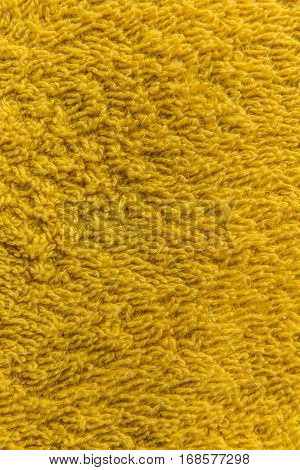 Close Up Yellow Fleece Texture. Background