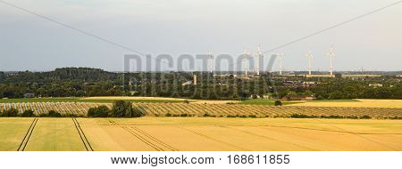 Solar Panel Park And Wind Energy