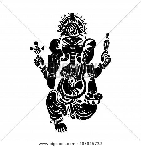 Lord Ganesha sketch on a background. Vector EPS 10