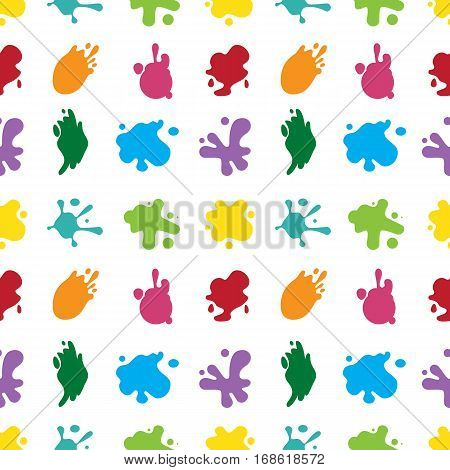 colored spots on a white background seamless pattern