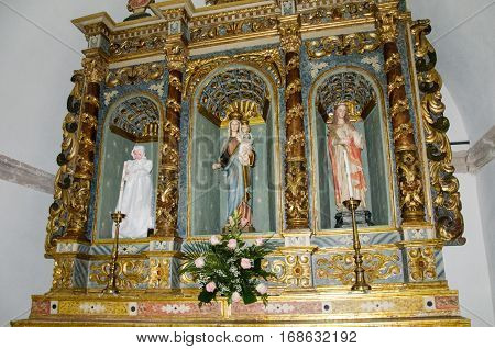 The old church of Samugheo, Sardinia .