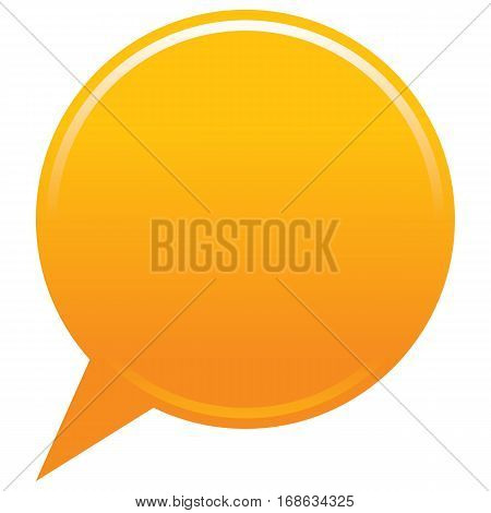 Orange flat map pin empty location icon circle blank shape isolated form. Vector illustration a graphic element for web internet design