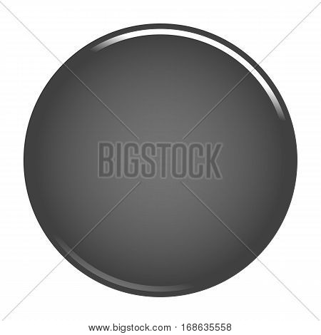 Gray glossy button empty web internet icon circle empty shape. Vector illustration a graphic element for web internet design.