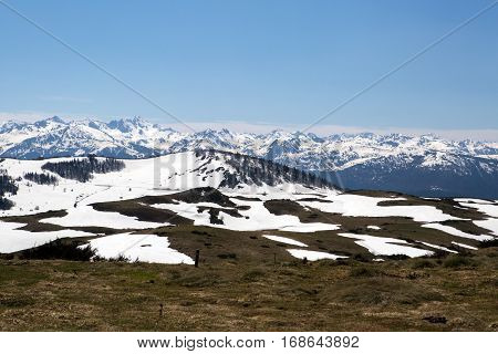 Mountains of French Pyrenees between Ascou and Camurac