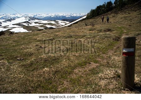 Mountains of French Pyrenees between Ascou and Camurac