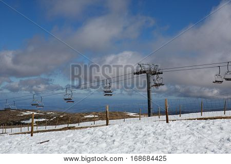 the mountain ski resort in Serra da Estrela. Serra da Estrela is the only ski resort in Portugal. Serra da Estrela, Portugal