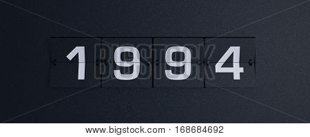3d rendering flip board year 1994 background