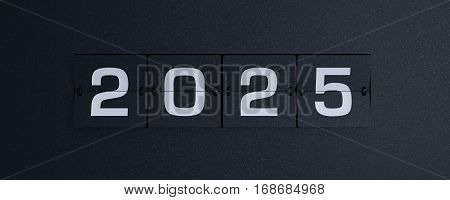 3d rendering flip board year 2025 background