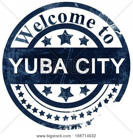 yuba city stamp on white background