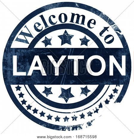 layton stamp on white background