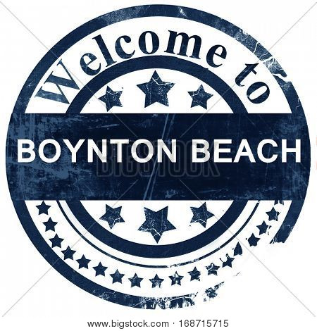 boynton beach stamp on white background