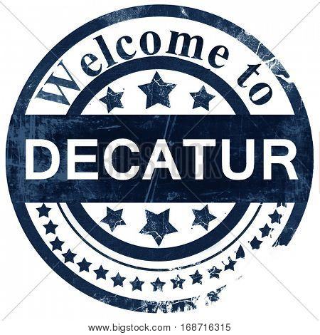 decatur stamp on white background