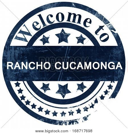 rancho cucamonga stamp on white background