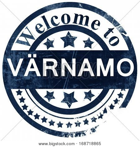 Varnamo stamp on white background