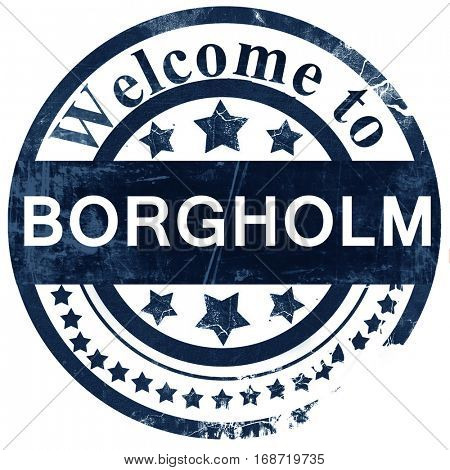 Borgholm stamp on white background