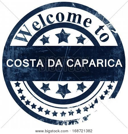 Costa da caparica stamp on white background