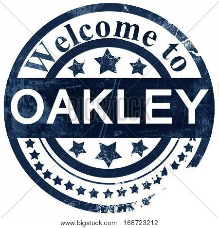 oakley stamp on white background