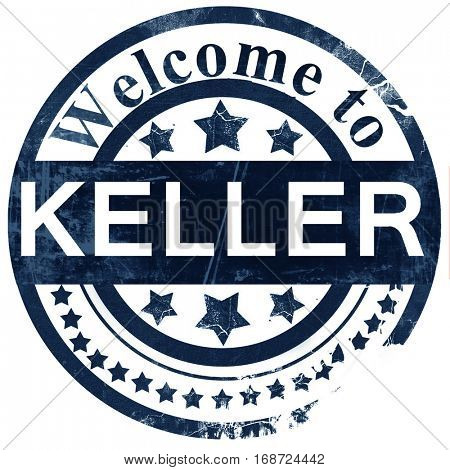 keller stamp on white background