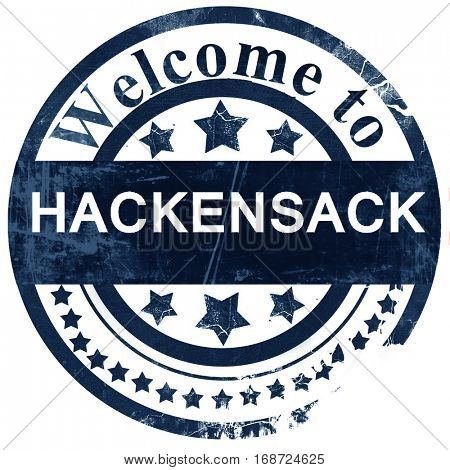 hackensack stamp on white background