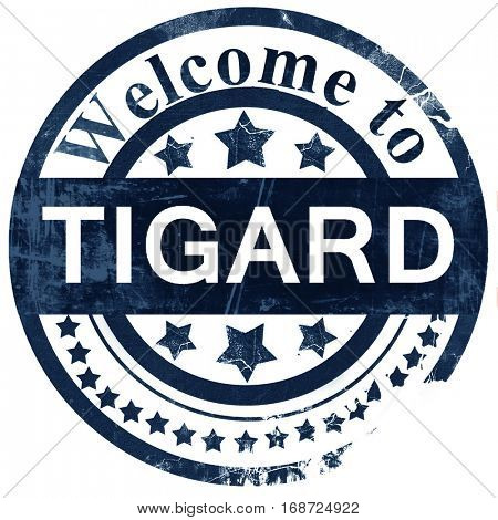 tigard stamp on white background