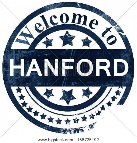 hanford stamp on white background