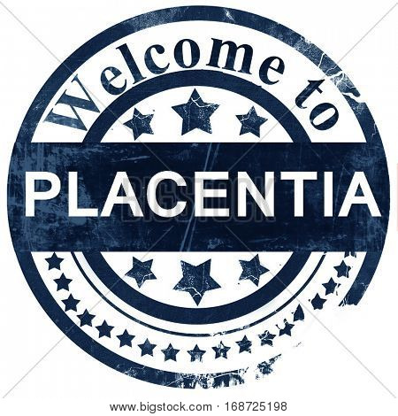 placentia stamp on white background
