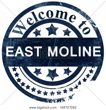 east moline stamp on white background