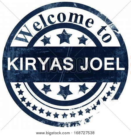 kiryas joel stamp on white background