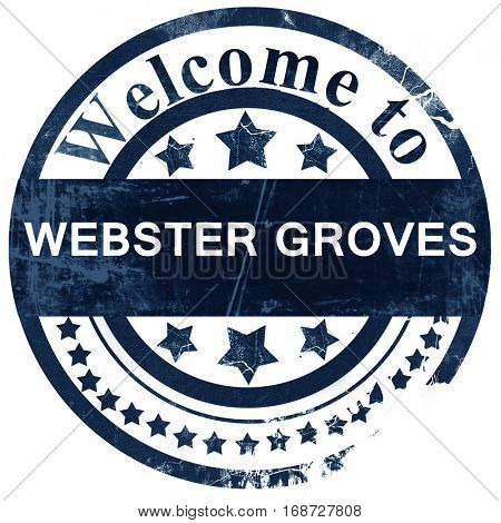 webster groves stamp on white background