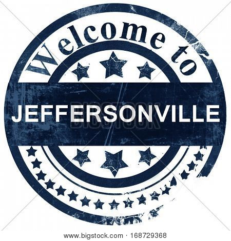 jeffersonville stamp on white background