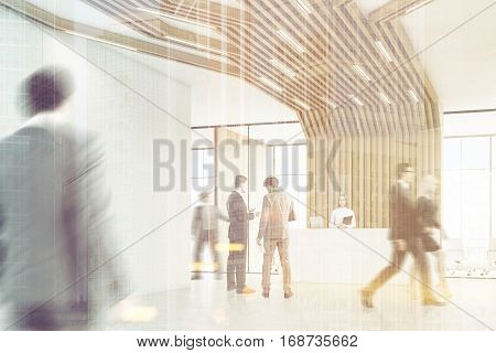 Business People In A Room With Pipes, Toned