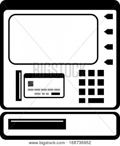 ATM Icon Raster Illustration