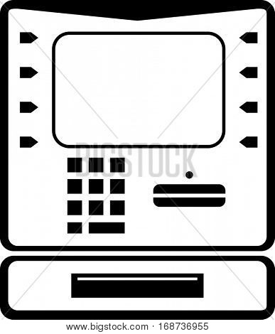 ATM Icon Raster Illustration