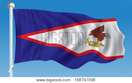 Flag of American Samoa - vector illustration