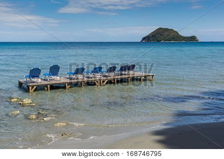 Amazing view of marathia beach at Zakynthos island, Greece