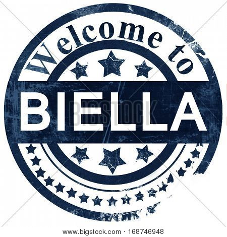 Biella stamp on white background