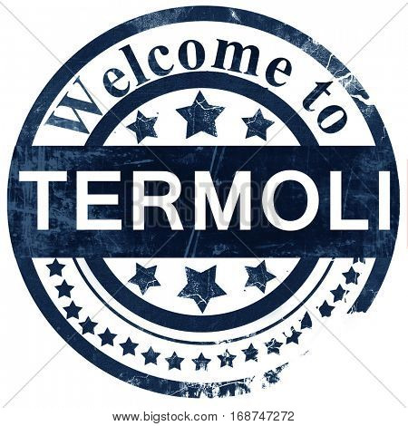 Termoli stamp on white background