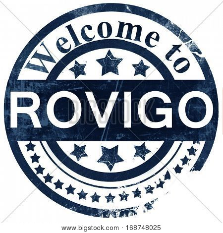 Rovigo stamp on white background